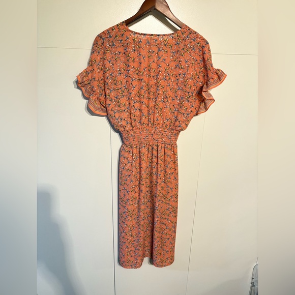 Max Studio Coral Floral Midi Dress - Picture 3 of 8